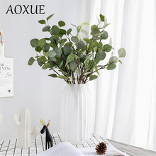 AOXUE Artificial flower silk eucalyptus simulation plants fake flowers home living room wedding decoration eucalyptus money leaf 2024 - buy cheap