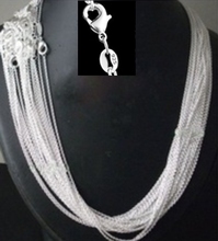 promotion ,wholesale Price 50pcs/lot 925 stamped Silver Plated 1mm Link Rolo Chains 16",18" ,20",22",24 inch women Jewelry Chain 2024 - buy cheap