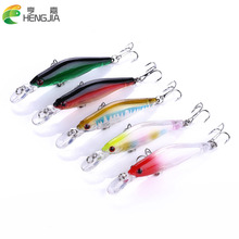 HENGJIA 1pc fishing lure Diving depth Minnow isca bait Plastic Artificial Pesca Tackle lifelike 3D eyes 6.3g 8cm 2024 - buy cheap