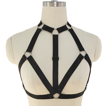 Black Cage Bra Sexy Elastic Body Harness Belt Adjustable Crop Top Lingerie Bondage Open Chest Body Cage Harness 2024 - buy cheap