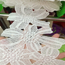 1Yd Factory Price ivory Fabric Flower Venise Lace Trim DIY Craft 15cm LW0003 2024 - buy cheap
