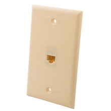 Placa de pared hembra a hembra, 1 Gang, estilo sólido, Color marfil, 1 2 3 4 6 8 12 puertos CAT6 RJ45 2024 - compra barato