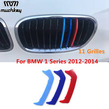Front Grille Trim Strips Grills Cover Performance Sticker For BMW 1 Series 116i 118i 120i 2012 2013 2014 3D M Styling 11 Grilles 2024 - buy cheap