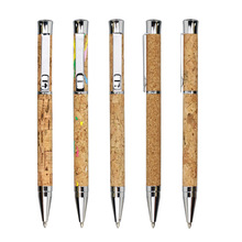 10pcs Random Creative Cork Twist Mechanism Ballpoint Pen 1.0mm Refill Black Ink Pen Luxurious Office Stationery Writing Pens 2024 - buy cheap
