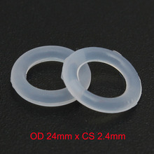 Od 24mm x cs 2.4mm anel de vedação de borracha de silicone 2024 - compre barato