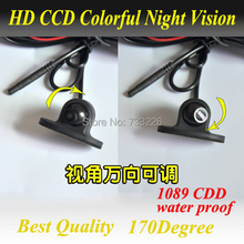 Free Shipping Mini CCD HD Night Vision 360 Degree Car Front  View Camera Front Camera Front View Side Reversing Backup Camera 2024 - buy cheap