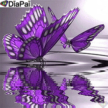 DiaPai Алмазная картина 5D DIY 100% полностью квадратная/круглая дрель "Животные бабочки" Алмазная вышивка крестиком 3D декор A24528 2024 - купить недорого