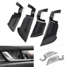 Carbon Fiber ABS Car Interior Inner Door Handle Bowl Cover Decorative Trims For Honda Accord 2018 4Pcs/Set 2024 - buy cheap