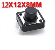 200PC/Lot DIP 12*12*8 MM Tactile Tact Switch Push Button Micro Switch Momentary Free Shipping 2024 - buy cheap
