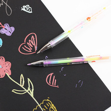 1PC Cute Design Ink 6 Colors Highlighter Pen Marker Stationery Point Pen Colorful Stationery Writing Supply Girls Painting Pen 2024 - buy cheap