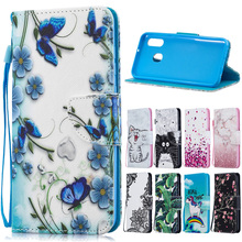 sFor Samsung Galaxy A20 Leather Case on for Fundas Samsung Galaxy A20e A202 A 20 A205F Cover Wallet Flip Stand Phone Cases Coque 2024 - buy cheap