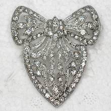12pcs/lot Wholesale Fashion Brooch Rhinestone Bowknot Flower Pin brooches in 5 colors C101741 2024 - buy cheap