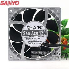 For Sanyo 9SG1212P1G06 9SG1212P1G03 12cm high temperature fan speed fan violence 12038 12V 4A powerful 120*120*38mm 2024 - купить недорого