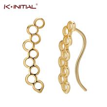 Kinitial Simple Geometric Round Bee Hive Earrings for Women Girl Cute Honeycomb Shape Earring Bridesmaid Wholesale Accessories 2024 - buy cheap