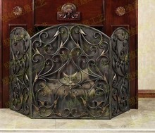 Wrought iron floor mantel The leaves modelling fireplace surround furnace1127 2024 - buy cheap