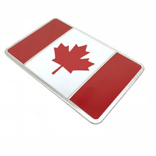 Emblema de Metal de arce con bandera canadiense, insignia de estilo de coche, accesorios exteriores de motocicleta, calcomanía para ventana de coche, parachoques de camión 2024 - compra barato