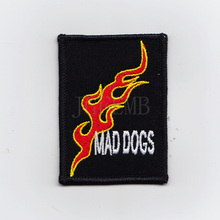 Cor de fundo preto design 50% bordado gundam cães loucos militar tático moral bordado remendo emblemas b2458 2024 - compre barato