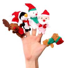 5pcs/ Set Finger Puppets Toys Christmas Santa Claus Snowman Baby Stories Helper Fingers Kids Xmas Gift YH-17 2024 - buy cheap