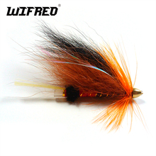 Wifreo 4PCS Cone Head Tube Fly Orange Salmon Steelhead Fishing Flies 2024 - buy cheap