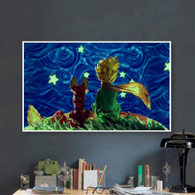 painting by numbers art paint by number Diy Little Prince and Little Fox Look at Starry Sky Man Manually Filling Color Decorat 2024 - buy cheap