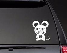 Мультяшная мышь с большими глазами, виниловые наклейки для автомобиля, художественная наклейка, водонепроницаемые съемные наклейки для автомобиля, декоративные съемные наклейки для багажника ZP0628 2024 - купить недорого