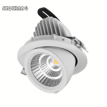 1PCS Dimmable LED Downlight 12W 20W 30W Adjustable 360 COB Led Light Warm Natural Cold White Trunk Ceiling Downlight AC85-265V 2024 - buy cheap
