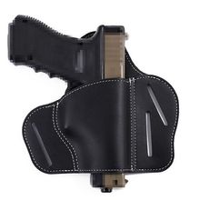 Pistolera táctica de caza, accesorios de pistola, funda de combate de cuero, Universal, compacta, bolsa de cintura, cinturón 2024 - compra barato