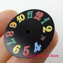 28.5mm colorful marks date window black/white Watch Dial fit DG2813 MIYOTA 8215 Movement 2024 - buy cheap