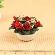 G05-X109children baby gift Toy 1:12 Dollhouse mini Furniture Miniature baby mini flower Big rose 1pcs 2024 - buy cheap