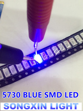 100 шт. 5730/5630 SMD Синий светодиодный светильник светодиод SMD светодиодный 5730 синий поверхностный монтаж светодиодный 460-470NM 3,0-3,6 V Ультра яркий светодиодный 2024 - купить недорого