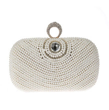 2021 Handmade Beads Evening Clutch Bags Diamond Ring Wallets Diamond Party Dinner Purse Drop Shipping MN1298 2024 - buy cheap