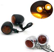 2PCS Metal Motorcycle Turn Signal Indicator Light Lamp Bulb For Harley /Cafe /Racer 2024 - buy cheap