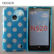 OEEKOI Polka Dots Soft TPU Gel Cover Case for Nokia Lumia 520 Free Shipping 2024 - buy cheap