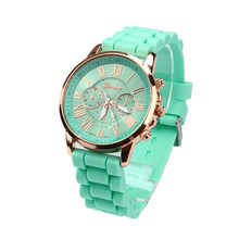 #5001Geneva Women Roman Numerals Silicone Jelly Gel Quartz Analog Wrist Watch reloj mujer New Arrival Freeshipping Hot Sales 2024 - buy cheap