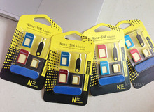 2x Металл 5 в 1 Nano Sim карты адаптер конвертер для Micro Fit + для iphone 6S плюс 6 5S 5C 5 4S 4 Samsung LG HTC 2024 - купить недорого