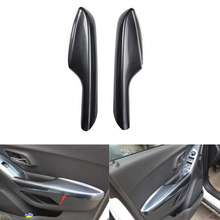Carbon Fiber Black Car Door Armrest Cover Trim Stickers For Chevrolet Trax 2014 2015 2016 2017 Car Interior Accessories 2Pcs 2024 - buy cheap