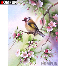Homfun 5d pintura de diamante completa quadrada/redonda, broca "pássaros e flores", 3d, bordado, ponto cruz, presente, decoração de casa a00367 2024 - compre barato