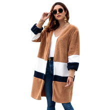 Flymokoii-abrigo largo para mujer, cortavientos holgado, ropa de calle a rayas, chaquetas de talla grande, otoño 2024 - compra barato