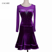 CACARE Classic Suit Dance Latin Dress Women Girls Dancing Competition Dresses Salsa Samba Costumes Customize D0208 Mesh Sleeve 2024 - buy cheap