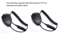 2 uds de micrófono de mano impermeable altavoz para BAOFENG UV-9R más Walkie Talkie PPT micrófono Baofeng BF-A58 uv9R más BF-9700 2024 - compra barato