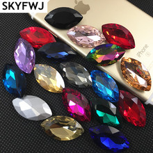 Navette strass 3x6,4x8,5x10,6x12,7, em todas as cores, pedras de vidro cristal com ponta para confecção de vestimenta, diy 2024 - compre barato