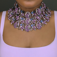 Dvacaman, женское многослойное ожерелье с подвеской-цепочкой, крупное массивное ожерелье, стразы, индийские свадебные украшения, бижутерия AI32 2024 - купить недорого