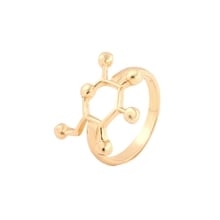 2016 nuevos anillos de joyería de moda glucosa azúcar anillo de molécula joyas química ciencia anillo para mujeres regalo de boda JZ159 2024 - compra barato