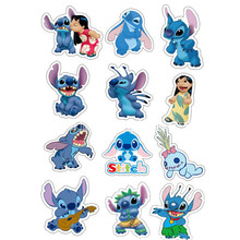 Hot Sell 2 Sheets A4 Size Lilo Stitch DIY Personality PVC Waterproof and Durable Cartoon Trunk Fridge Desk Decorative Stickers 2024 - buy cheap