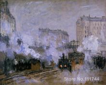 Landscape painting Impressionist Saint Lazare Station Arrival of a Train Claude Monet High quality Hand painted 2024 - buy cheap