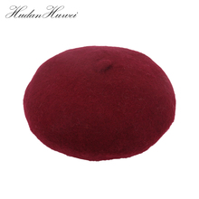 Parentage Hat 100% Wool Beret Women Winter Hat solid colour Soft Warm Beret Cap Flat  Painter Hat Female Autumn Winter BLM007 2024 - buy cheap