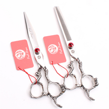 Z9100 7" JP 440C Red Professional Human Hair Scissors or Pets Hair Grooming Shears Cutting Scissors Thinning Shears Styling Tool 2024 - buy cheap