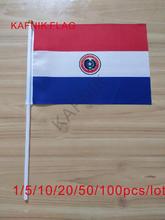Маленький парагвайский флаг cafnik, 10/20/50/100 шт., 14*21 см, парагвайский флаг, ручной Национальный флаг с флагом 2024 - купить недорого
