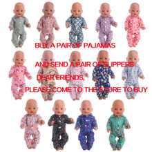 LUCKDOLL 15 Sets Pajamas Fit 18 Inch American 43cm Baby Doll Clothes Accessories,Girls Toys,Generation,Birthday Gift 2024 - buy cheap