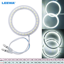 LEEWA 1pc Universal Car LED Halo Rings Angel Eyes DRL Head Lamp Multi-Size for Choice White #ca1445 2024 - buy cheap